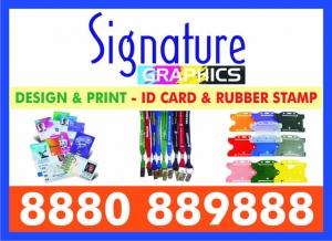  PreInk Rubber Stamp Corporate ID Plastic ID Card